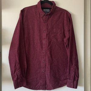 AMERICAN RAG-Men’s button up long sleeve shirt-LARGE